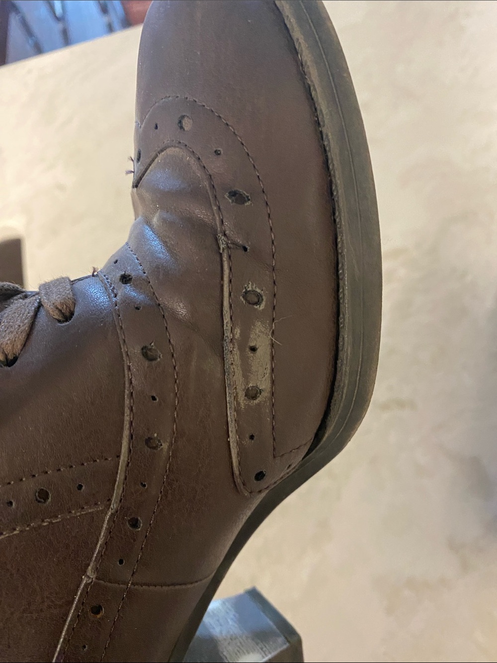 Brown Heeled Oxfords - Picture 5 of 5